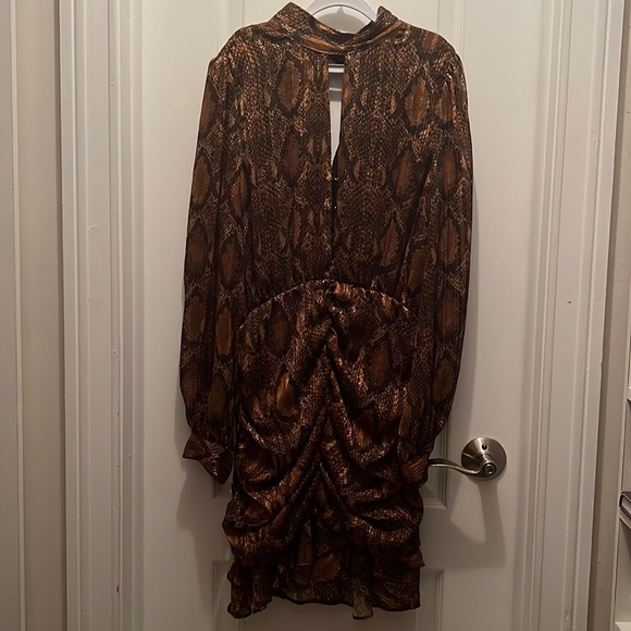 ZARA ANIMAL PRINT MINI DRESS - Picture 4 of 5